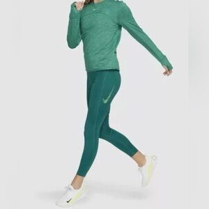 Nike Fast Dri-FIT Plus Size 2X Teal 7/8 Leggings Mid-Rise NWT